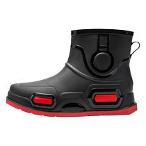 Rain boots mens summer high-top labor protection non-slip wear-resistant waterproof thickened fishing rain boots rider wading shoes outer wear LF