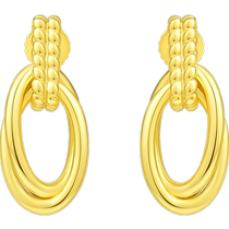 Trendy Acer to Simple S925 Silver Earrings Simple Luxury Round Dance Fashion High-end Personality Commuting Trendy Earrings Gift J