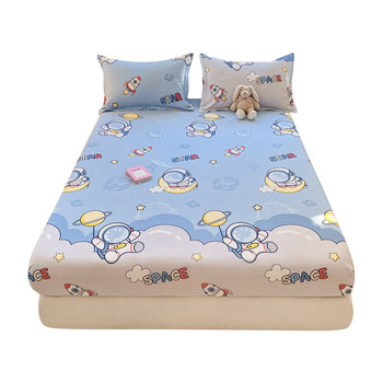 Muji 100% cotton cartoon fitted sheet three-piece set