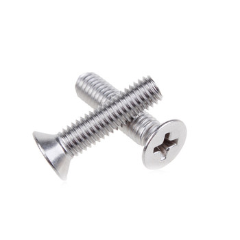 Cross flat head bolt 304 stainless steel machine teeth