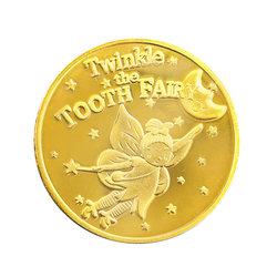 Tooth Fairy Gold Coin for Teeth Children's Reward Commemorative Coin Coin Baby Teeth Box Teeth Wishing Gift for Little Boys and Girls