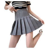 Grey Thyme Skirt Summer Thin High Waist Display Slim College Wind A Character Jk Half Body Dress Woman Super Fire Suit Short Skirt