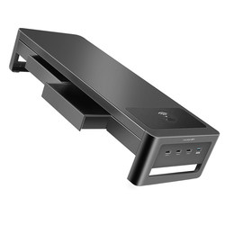 Computer elevated drawer USB multi-function desk desktop monitor desktop storage base wireless charging