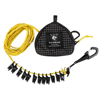 Hikeman travel portable clothesline tightens as soon as you pull it