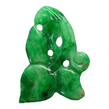 #l703 full green burmese natural a-grade jadeite carved ring surface set with ring pendant loose stone