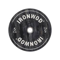 풀 러버 바벨 플레이트 IRONWOD 컬러 우드그레인