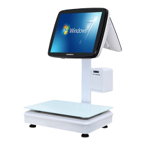 Weighing cash register all-in-one machine AI intelligent identification cash register scale fruit deli snack shop fresh supermarket special electronic scale bakery shop Malatang maocai dual screen code scanning retail cashier system
