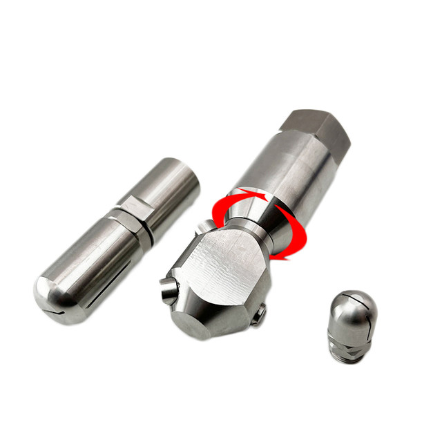 360 degree high pressure automatic rotation flushing fan nozzle