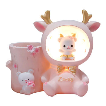 Cartoon pen holder cute girl fashion student stationery