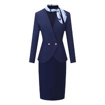 Stewardess uniform professional suit temperament case customer service work clothes dress suit high-end etiquette interview work clothes