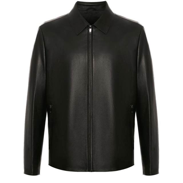 Satchi short leather jacket in first layer sheepskin