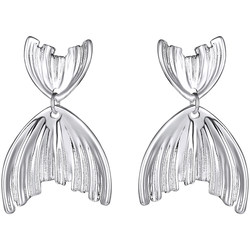 ZEGL earrings fishtail ສໍາລັບແມ່ຍິງ 2024 ຮູບແບບໃຫມ່ຮ້ອນຫູ studs ແລະ ear clips light luxury high-end cold cold style silver needle ear jewelry