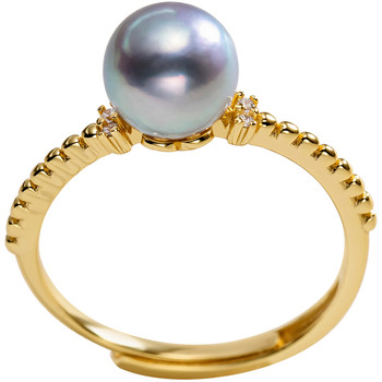 Nanzhugong xingguan seawater gray pearl ring is high-end