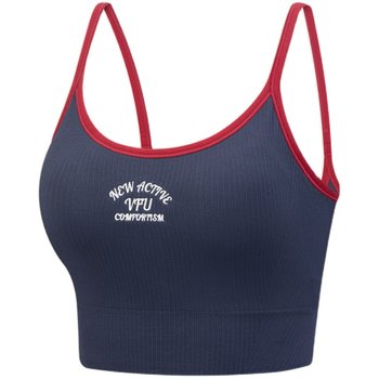 VfU American retro sports vest ຂອງແມ່ຍິງທີ່ມີຄວາມເຂັ້ມຂຸ້ນຕ່ໍາທີ່ມີຫນ້າເອິກ pad U-shaped back sling ການຝຶກອົບຮົມອອກກໍາລັງກາຍນອກທີ່ສວຍງາມ