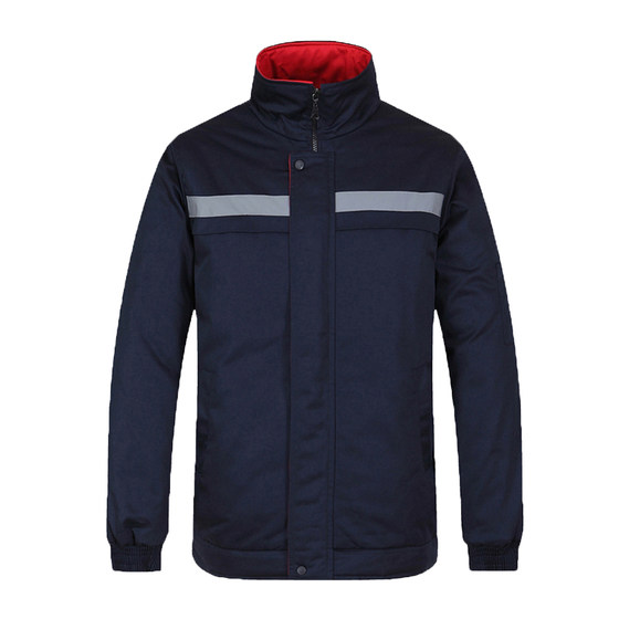 Thickened cotton-padded jacket in winter, thick labor protection cotton-padded jacket, customized winter