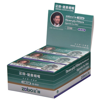 Zobo Genuine Cigarette Holder Zb-802 Triple Filter Disposable Cigarette Holder 120-Pack Smoking Accessories