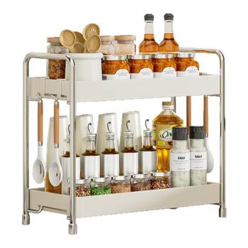 Storage rack multi-functional oil, salt, sauce, vinegar storage rack