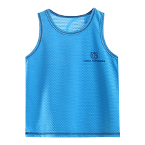 Childrens quick-drying vest 2023 summer new mesh breathable sling student middle and large boys sports sleeveless childrens clothing