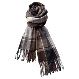 Men's Scarf Winter 2025 New Korean Style Versatile Gift for Boyfriend's Birthday Plaid Fashion Trendy Men's Neck Scarf