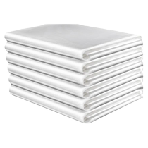 White large garbage bag thickened flat mouth household transparent storage dust bag commercial hotel disposable plastic bag