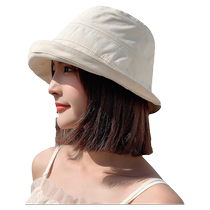 Japanese style long front and short back fisherman hat womens Korean style casual versatile trendy spring and summer thin basin hat sun protection sunshade hat
