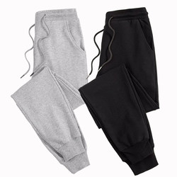 Spring and autumn sports pants for men, trendy leggings, loose casual plus velvet gray basketball leggings, cuffed sweatpants