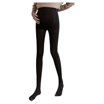 Pregnant womens pants spring and autumn stretch stockings thin outer wear velvet fashion trendy mom high waist belly support pantyhose foot stepping
