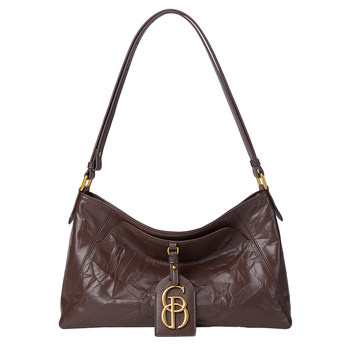 Pierre cardin light luxury hand-scratch armpit bag