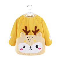 Baby smock waterproof and anti-dirty childrens autumn and winter bibs for boys and girls to supplement food and wear inside and outside baby aprons