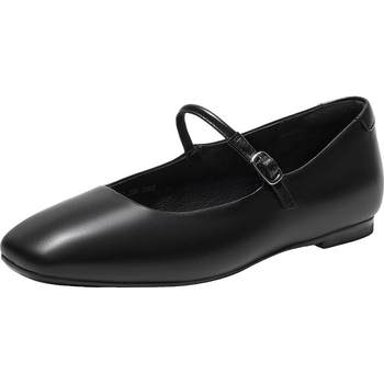 Small black shoes fashionable commuting temperament versatile one-piece strap