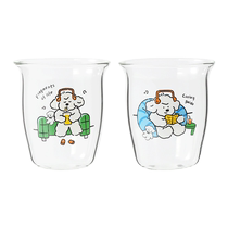Jianxi glass cup for women 2024 new high-looking soy milk water cup portable coffee cup cute tumbler summer