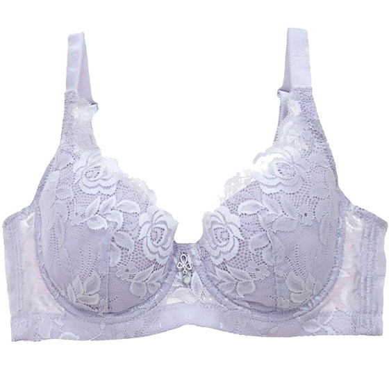 The new style without sponge super thin adjustment bras with steel rings, gathered sideways, defense, sexy lace women's underwear skin