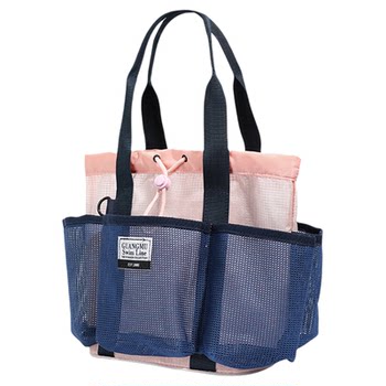 Mesh swimming bag multi-pocket toiletry storage bag