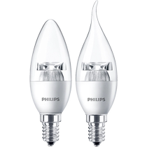 Philips LED candle bubble e14 small screw chandelier light source household ultra-bright energy-saving tip bubble warm light tail bubble
