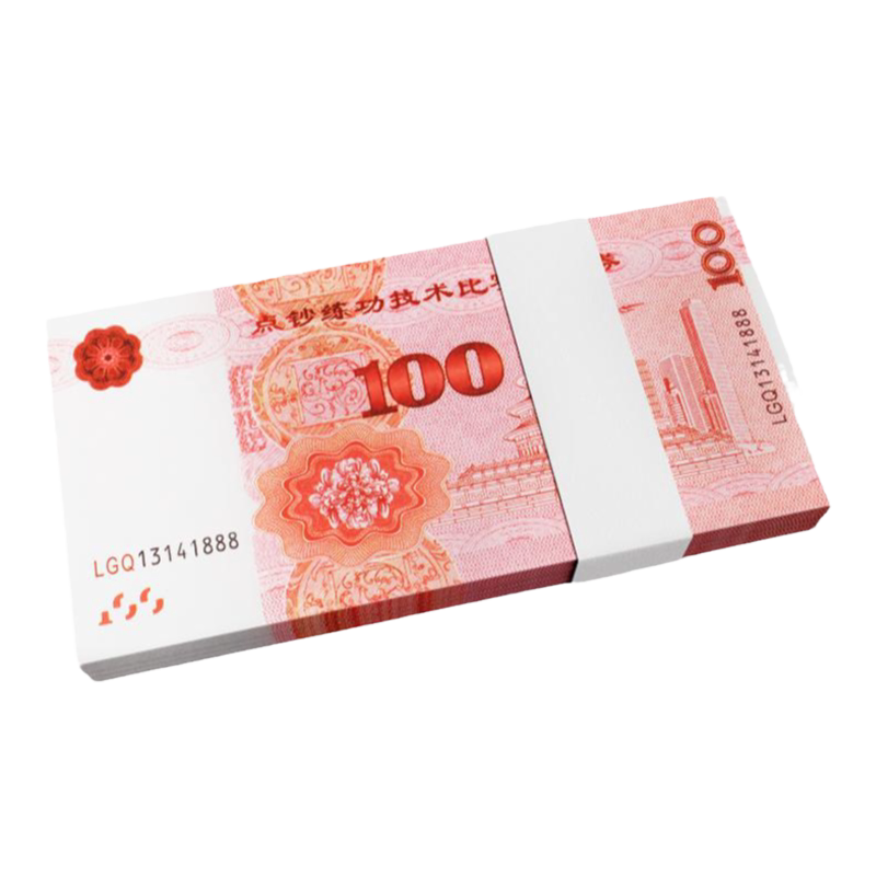 练功钞100元人民币银行会计学校练习专用点钞券结婚彩礼假钱币仿真现金钞票花束魔术师影视道具一百元练功券