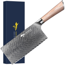 (Self-operated) Crazy Shark Damascus Chopping Knife Chefs Special Knife for vegetable and meat slicing knife home kitchen