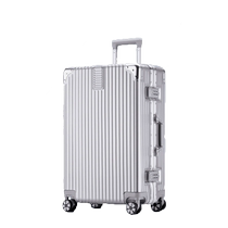 Suitcase suitcase aluminum frame 20 trolley case universal wheels 24 men and women boarding password leather case large capacity 28 inches