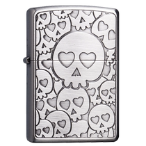 (Self-operated) zippo lighter official men’s zippo cute skull gift ZA-3-106a