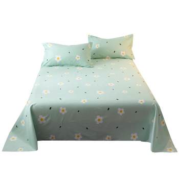 Single ສິ້ນຝ້າຍຜ້າປູທີ່ບໍລິສຸດສໍາລັບຫໍພັກນັກສຶກສາ single 100% ຜ້າປູທີ່ນອນຝ້າຍສໍາລັບຜູ້ຊາຍ 1.5m double bed thickened sheet
