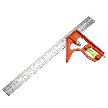 Thickened aluminum seat triangular ruler stainless steel crooked ruler