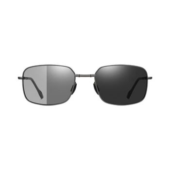 New style foldable color-changing polarized sunglasses for men, fashionable high-definition sun protection and radiation protection, driving and fishing square sunglasses