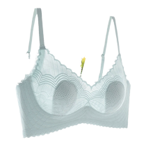 Catman Underwear Womens 2024 Ultra-Thin Breathable Sexy Lace Rabbit Ears Big Breasts Small and Slim Anti-Sagging Bra