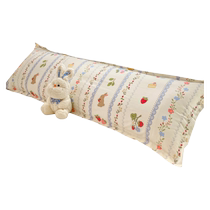 Coton en coton complet double oreiller avec longs oreillers pour la colonne cervicale dormir 1 5 m amants oreillers 1 8m1 2 longues lanières doreillers