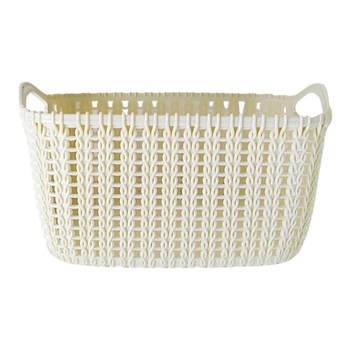 Imitation rattan storage basket large capacity desktop storage box