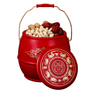 结婚子孙桶喜桶婚礼女方陪嫁嫁妆用红桶新娘出嫁痰盂摆件马桶小号