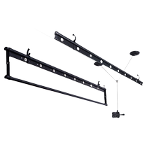 Balcony hand lift clothes drying rack indoor double pole clothes drying rack two pole telescopic clothes drying pole three pole reinforced cooling clothes rack