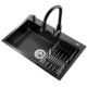 Kitchen sink 304 stainless steel vegetable basin large single tank