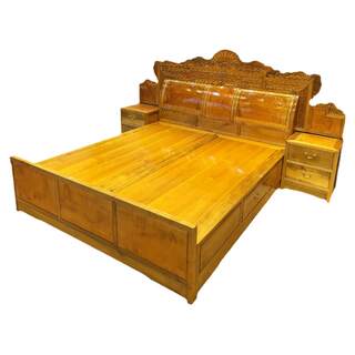 Golden nanmu high and low bed small leaf chinese style