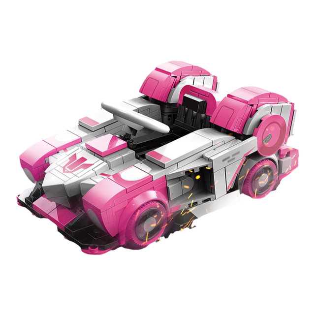 Star Castle building block toy kart model model