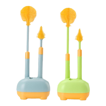 Yingzi Milk Bottle Brush Cleaning Brush Baby Special Rinse Son Long Handle Straw Cup Brush God Instrumental Suit Silicone Clear Wash